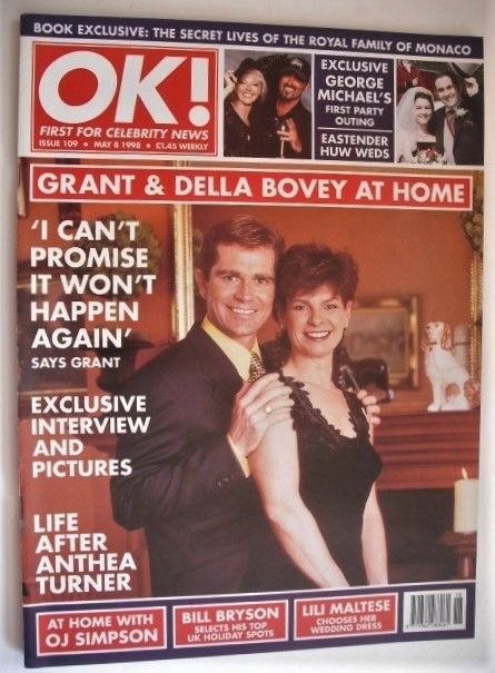 OK! magazine - Grant Bovey and Della Bovey cover (8 May 1998 - Issue 109)