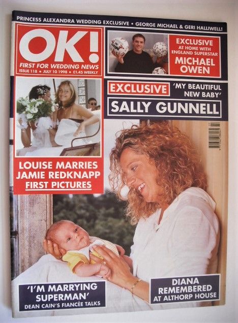 <!--1998-07-10-->OK! magazine - Sally Gunnell cover (10 July 1998 - Issue 1