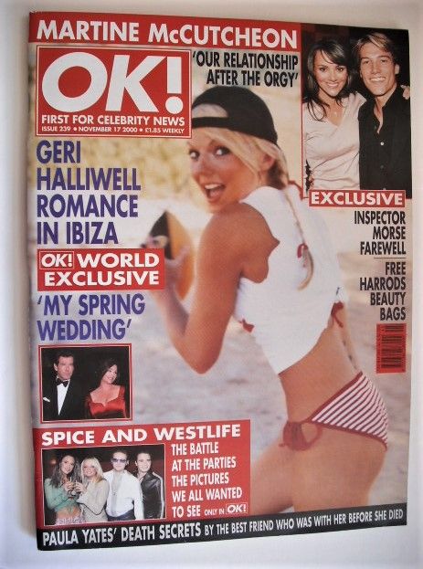 <!--2000-11-17-->OK! magazine - Geri Halliwell cover (17 November 2000 - Is