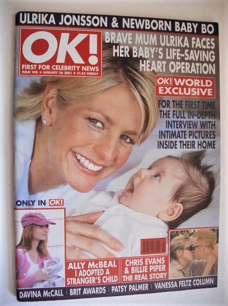OK! magazine - Ulrika Jonsson and Baby Bo cover (26 January 2001 - Issue 248)