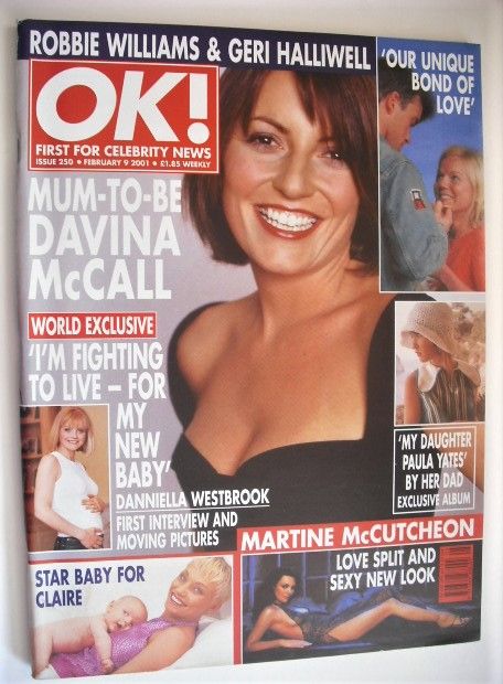 OK! magazine - Davina McCall cover (9 February 2001 - Issue 250)