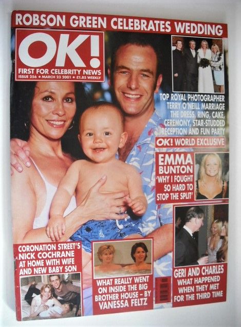 OK! magazine - Robson Green and Vanya Seager cover (23 March 2001 - Issue 256)