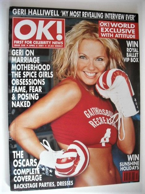 OK! magazine - Geri Halliwell cover (6 April 2001 - Issue 258)