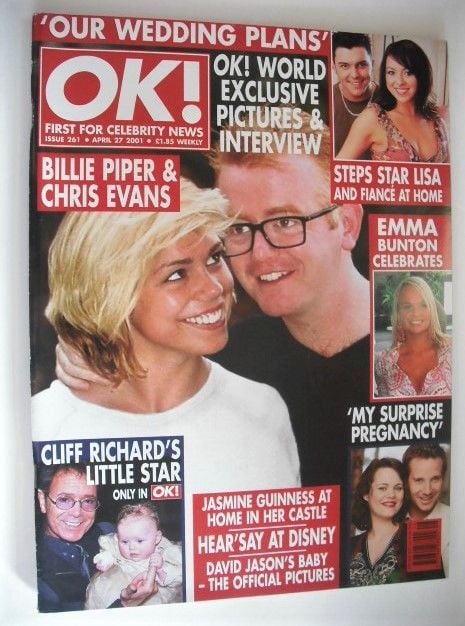 OK! magazine - Billie Piper and Chris Evans cover (27 April 2001 - Issue 261)