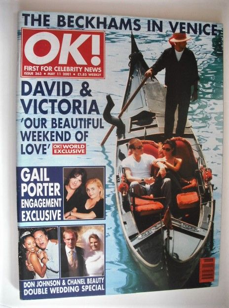 OK! magazine - David and Victoria Beckham cover (11 May 2001 - Issue 263)