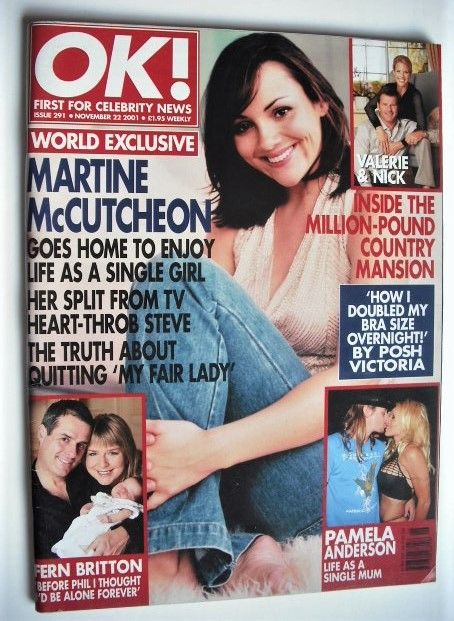 OK! magazine - Martine McCutcheon cover (22 November 2001 - Issue 291)
