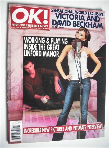 OK! magazine - Victoria and David Beckham cover (7 February 2002 - Issue 301)