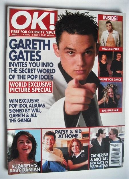 <!--2002-04-18-->OK! magazine - Gareth Gates cover (18 April 2002 - Issue 3