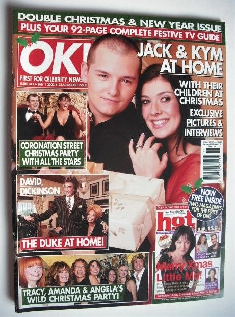 OK! magazine - Jack Ryder and Kym Marsh cover (1 January 2003 - Issue 347)
