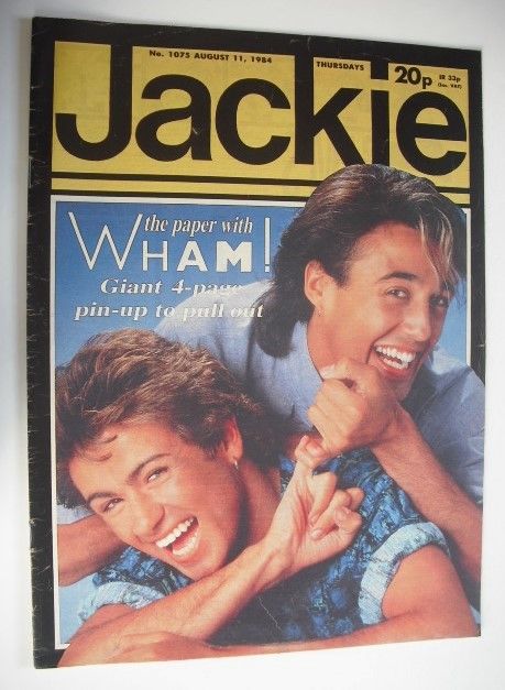 <!--1984-08-11-->Jackie magazine - 11 August 1984 (Issue 1075 - Wham! cover
