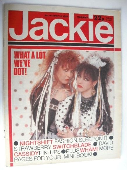Jackie magazine - 18 May 1985 (Issue 1115 - Strawberry Switchblade cover)