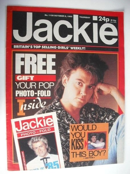 Jackie magazine - 5 October 1985 (Issue 1135 - Paul Young cover)