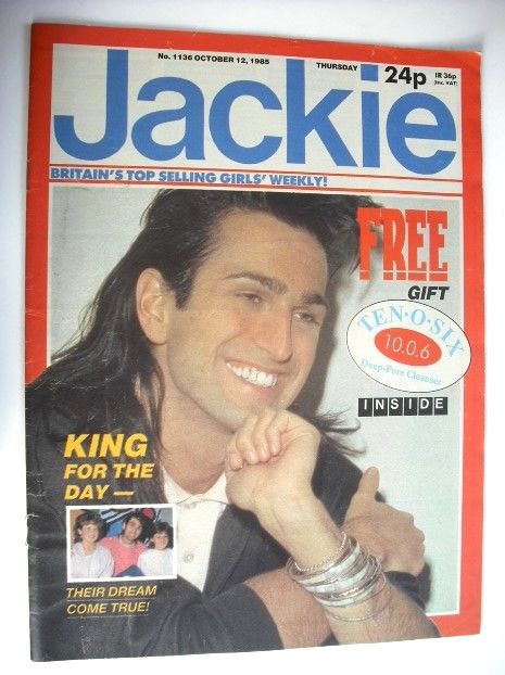 Jackie magazine - 12 October 1985 (Issue 1136 - Paul King cover)