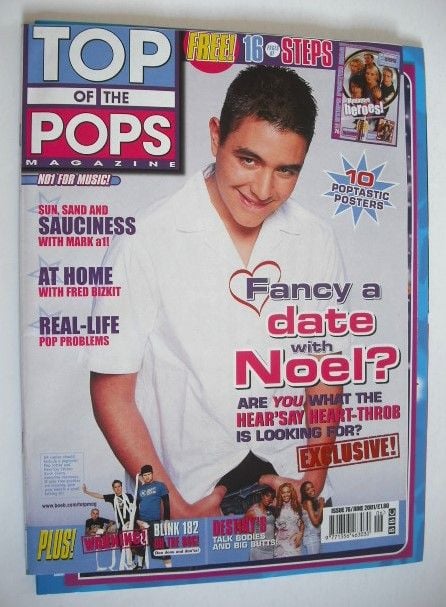 Top Of The Pops magazine - Noel Sullivan cover (June 2001)