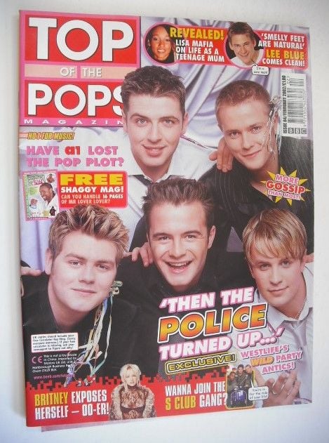 Top Of The Pops magazine - Westlife cover (February 2002)
