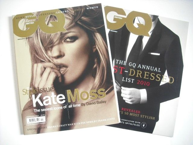 British GQ magazine - February 2010 - Kate Moss cover