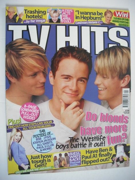 <!--2000-04-->TV Hits magazine - April 2000 - Westlife cover
