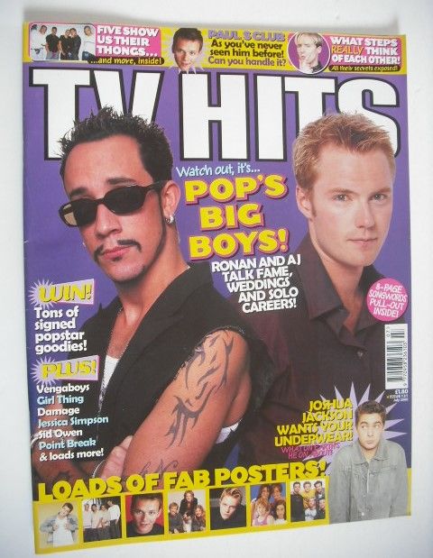TV Hits magazine - July 2000 - Ronan Keating and AJ McLean cover