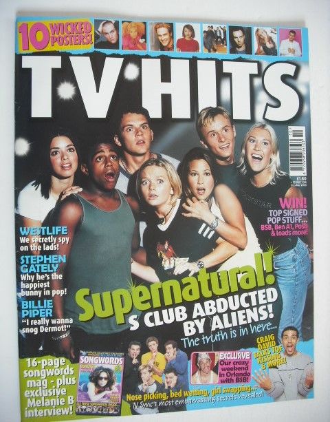 TV Hits magazine - October 2000 - S Club 7 cover