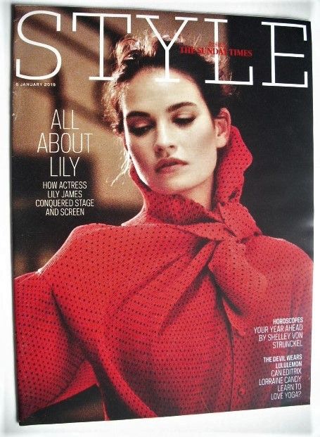 <!--2019-01-06-->Style magazine - Lily James cover (6 January 2019)
