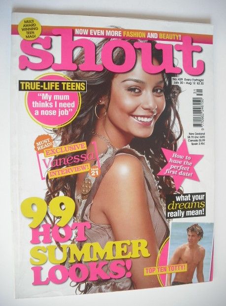 Shout magazine - Vanessa Hudgens cover (30 July - 12 August 2009)