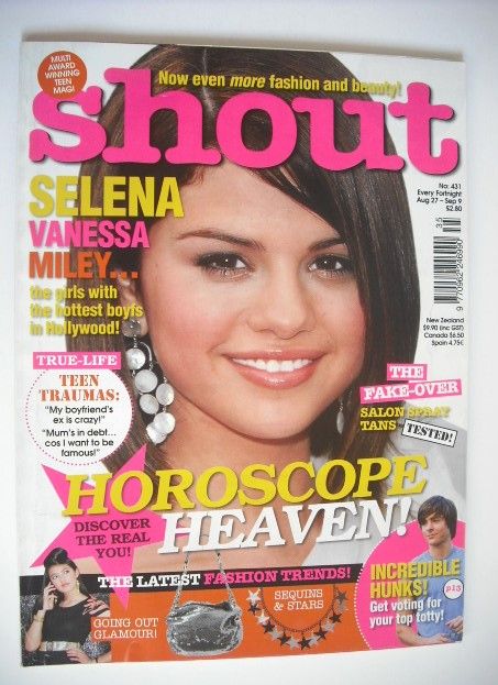 Shout magazine - Selena Gomez cover (27 August - 9 September 2009)