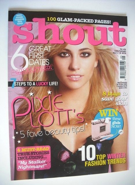 <!--2009-11-05-->Shout magazine - Pixie Lott cover (5-18 November 2009)