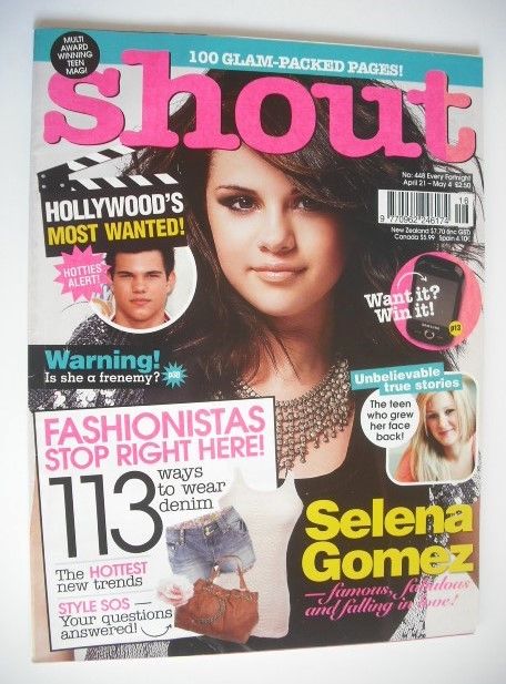 <!--2010-04-21-->Shout magazine - Selena Gomez cover (21 April - 4 May 2010