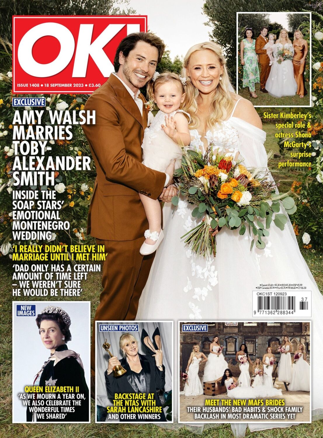 <!--2023-09-18-->OK! magazine - Amy Walsh Wedding cover (18 September 2023 