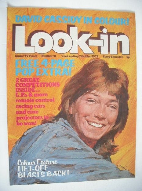 Look In magazine - David Cassidy cover (7 October 1972)