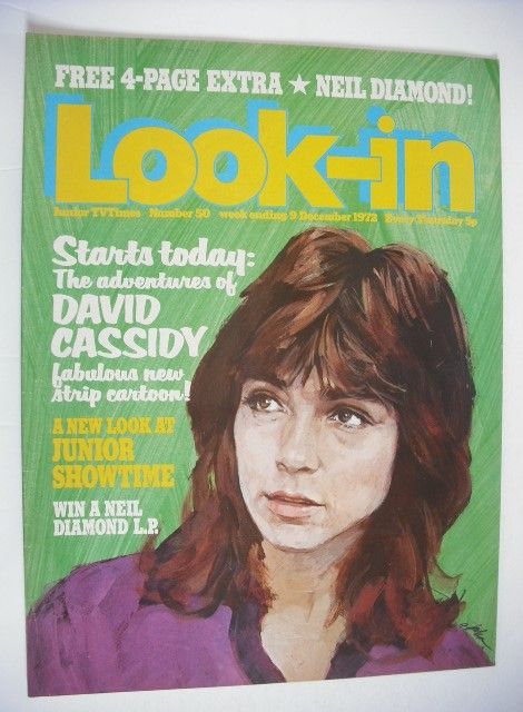 Look In magazine - David Cassidy cover (9 December 1972)