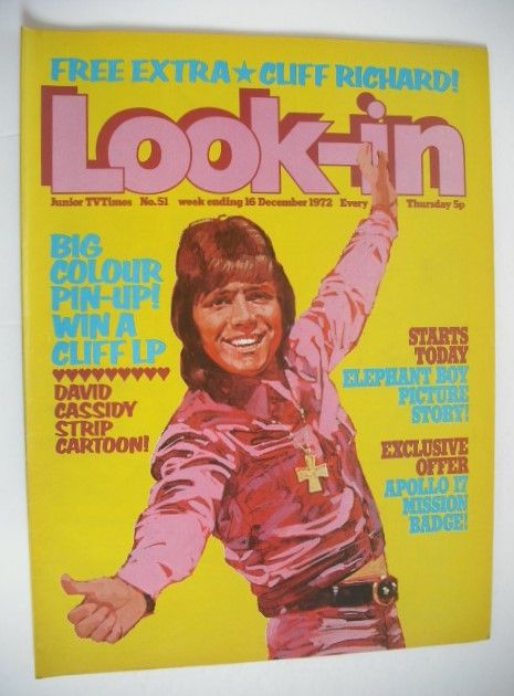 Look In magazine - Cliff Richard cover (16 December 1972)