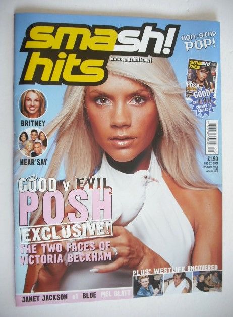 Smash Hits magazine - Victoria Beckham cover (22 August 2001) (Cover 1/2)