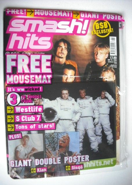 Smash Hits magazine - Backstreet Boys cover (15 November 2000 - Issue 2/3)