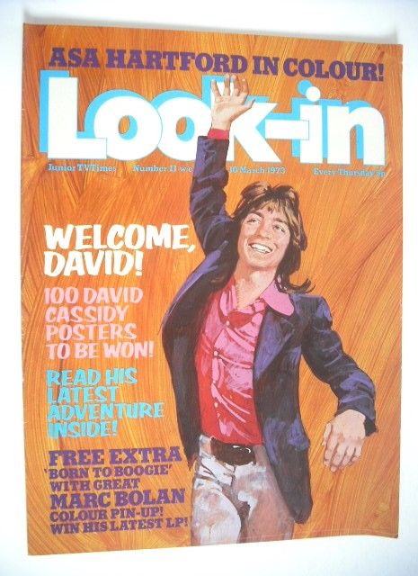 Look In magazine - David Cassidy cover (10 March 1973)