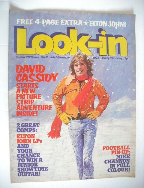 Look In magazine - David Cassidy cover (6 January 1973)