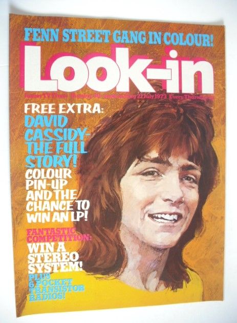 <!--1973-07-21-->Look In magazine - David Cassidy cover (21 July 1973)