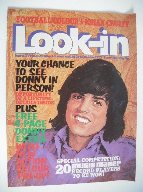Look In magazine - Donny Osmond cover (29 September 1973)