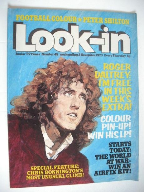 <!--1973-11-03-->Look In magazine - Roger Daltrey cover (3 November 1973)