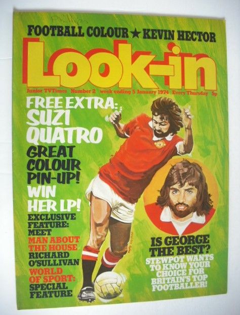 <!--1974-01-05-->Look In magazine - George Best cover (5 January 1974)