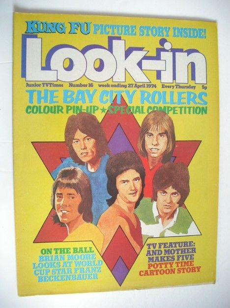 Look In magazine - The Bay City Rollers cover (27 April 1974)