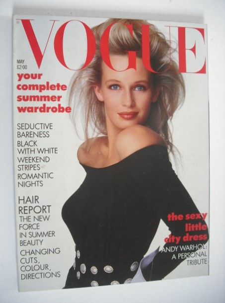 <!--1987-05-->British Vogue magazine - May 1987 - Estelle Lefebure cover