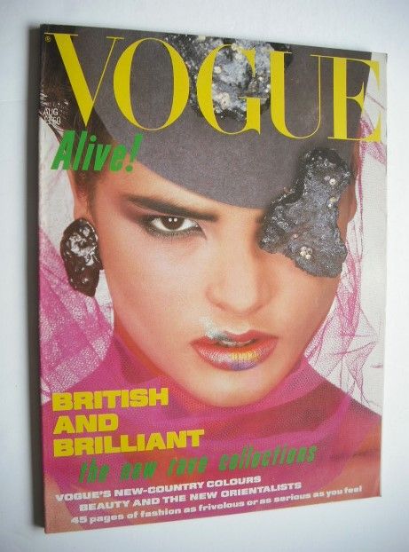 <!--1984-08-->British Vogue magazine - August 1984 - Talisa Soto cover