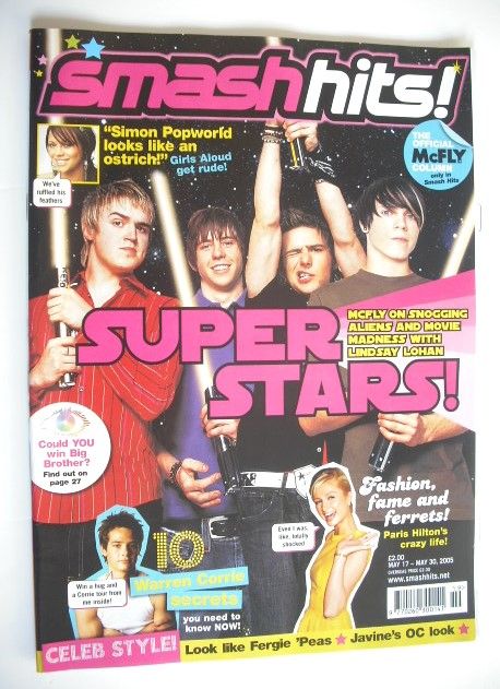 Smash Hits magazine - McFly cover (17-30 May 2005)