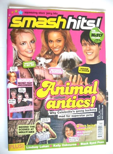 Smash Hits magazine - Animal Antics cover (3-16 May 2005)