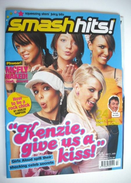 Smash Hits magazine - Girls Aloud cover (16 February - 1 March 2005)