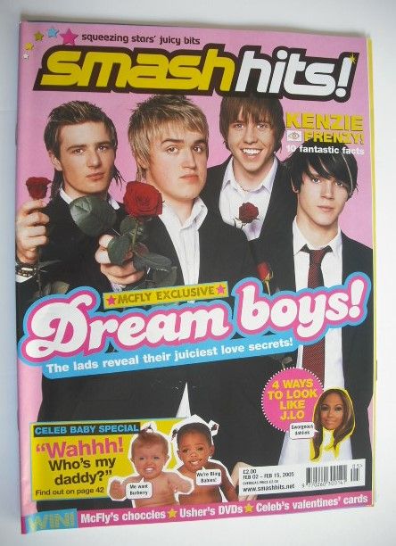 Smash Hits magazine - McFly cover (2-15 February 2005)