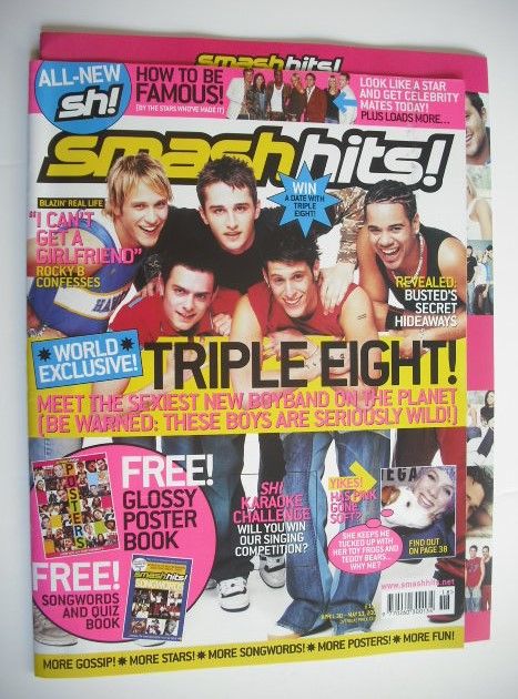 <!--2003-04-30-->Smash Hits magazine - Triple Eight cover (30 April - 13 Ma