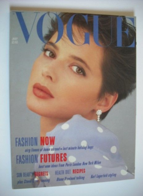 <!--1984-07-->British Vogue magazine - July 1984 - Isabella Rossellini cove