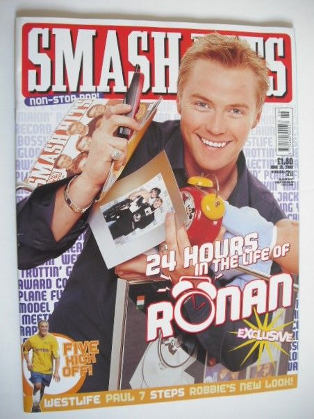 Smash Hits magazine - Ronan Keating cover (28 June 2000)